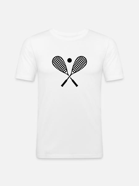 Squash - Männer Slim Fit T-Shirt - Weiß
