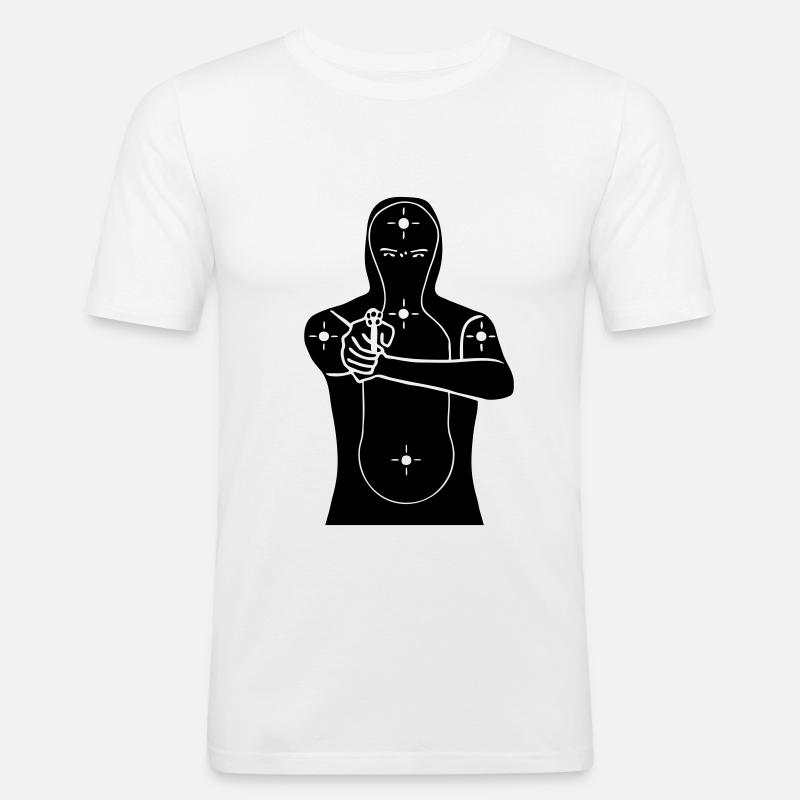 Ziel - Männer Slim Fit T-Shirt - Weiß