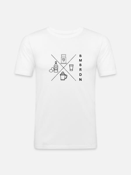 Bombardino - Männer Slim Fit T-Shirt - Weiß