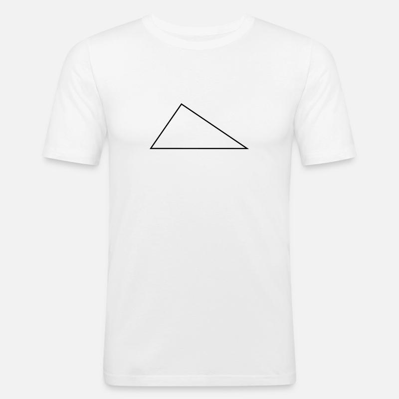 Droite Triangle / / / / frame triangles - T-shirt près du corps Homme - blanc