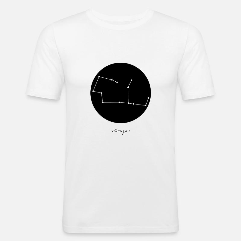 Sternzeichen Jungfrau Geschenk Idee - Männer Slim Fit T-Shirt - Weiß
