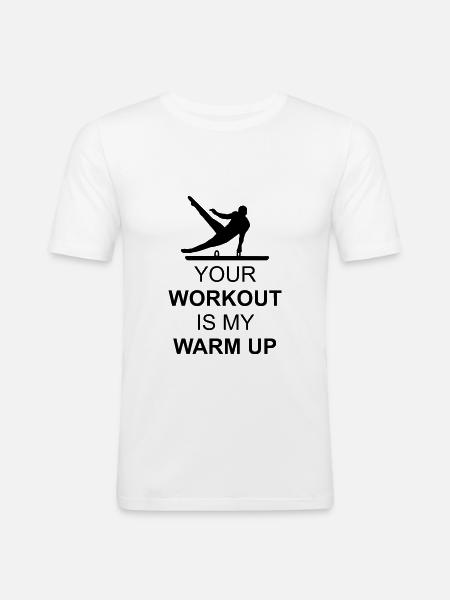 Gymnastique, Gymnastes, Hommes - Men’s Gymnastics - T-shirt près du corps Homme - blanc