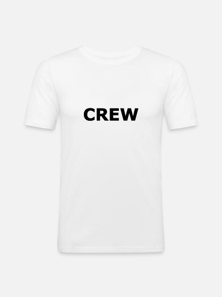 Crew - Männer Slim Fit T-Shirt - Weiß