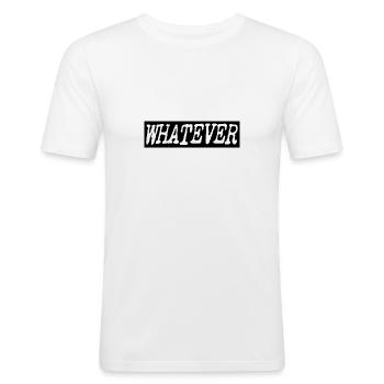 Whatever - Men's Slim Fit T-Shirt - white - Front - Nik (191cm)