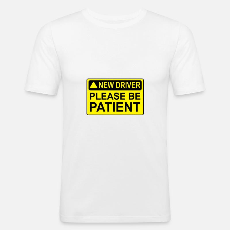 NEWDRIVER2 - Männer Slim Fit T-Shirt - Weiß