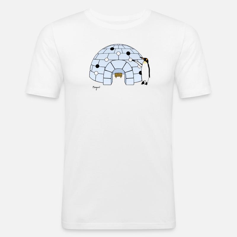 Iglo Go - Männer Slim Fit T-Shirt - Weiß