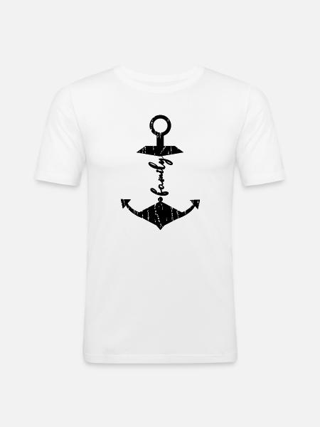 Families Anker - Men's Slim Fit T-Shirt - white