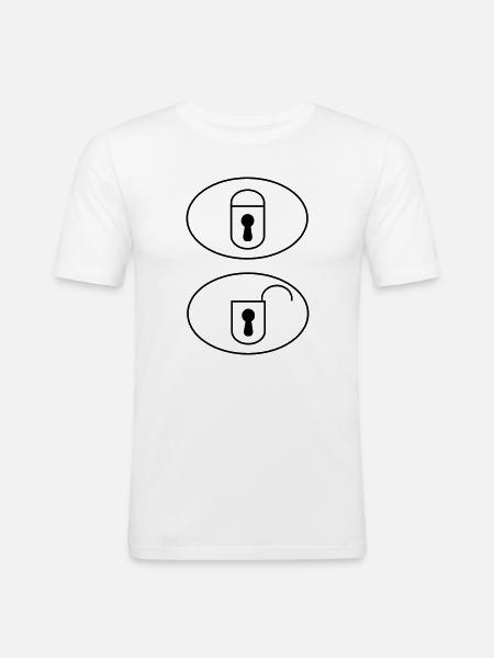 Car Remote Control Buttons - Men's Slim Fit T-Shirt - white