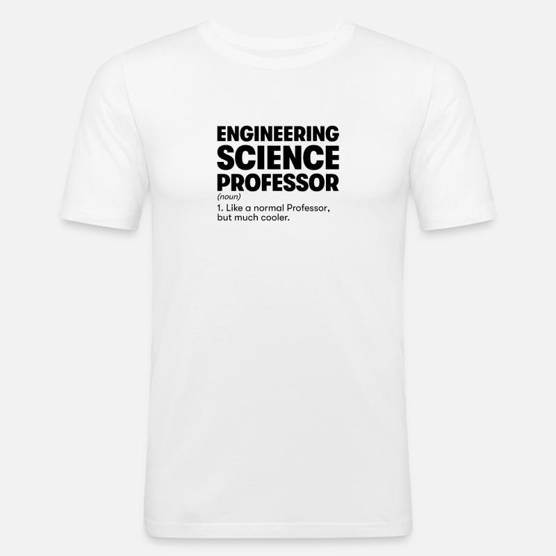 Engineering Science Professor - Men's Slim Fit T-Shirt - white