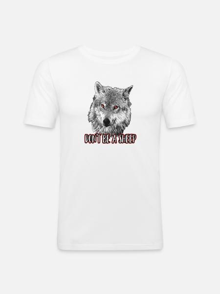 Don't be a sheep - Men's Slim Fit T-Shirt - white