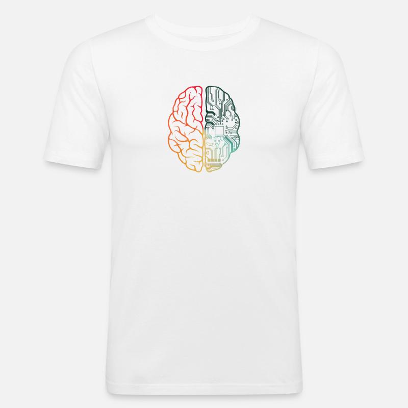 Programmer Coding - Developer Programming Brain - Men's Slim Fit T-Shirt - white