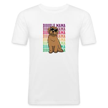 Frauen Doodle Mama Labradoodle Goldendoodle - Männer Slim Fit T-Shirt - Weiß - Vorne - Nik (191cm)