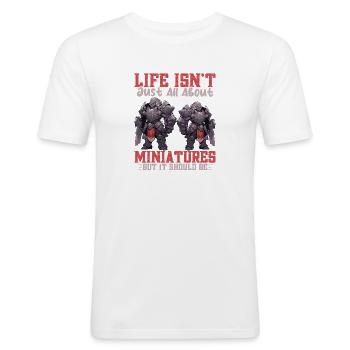 Miniature Painting Essentials Miniature Painter - Männer Slim Fit T-Shirt - Weiß - Vorne - Nik (191cm)