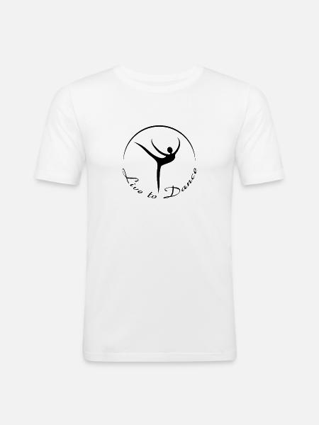 Live to Dance - Men's Slim Fit T-Shirt - white