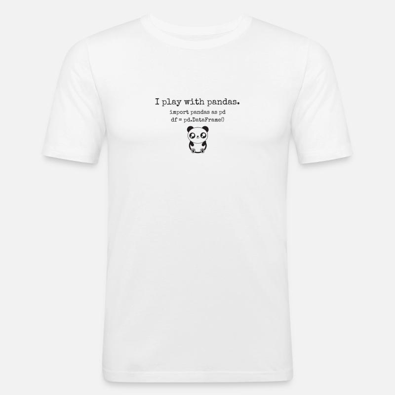 Für Data Scientists und Python-Programmierer - Männer Slim Fit T-Shirt - Weiß