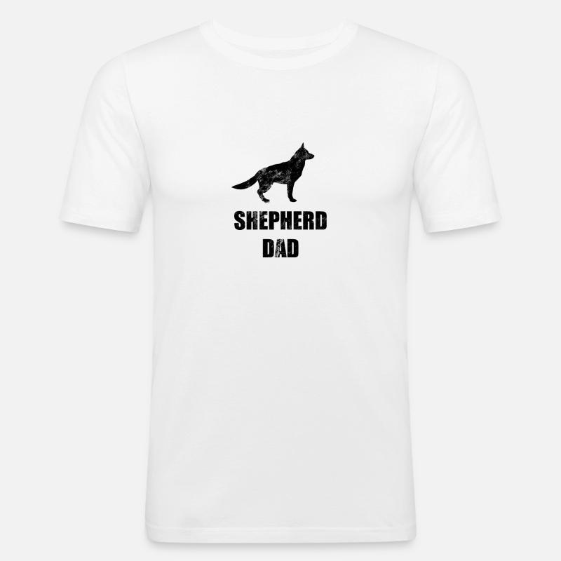 Schäferhund - Männer Slim Fit T-Shirt - Weiß