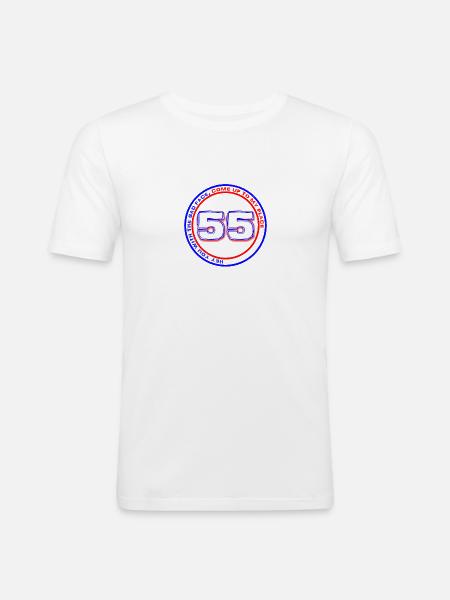 Rangers Fifty Five 55 and Counting - Men's Slim Fit T-Shirt - white