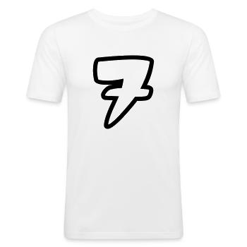 7 - Men's Slim Fit T-Shirt - white - Front - Nik (191cm)