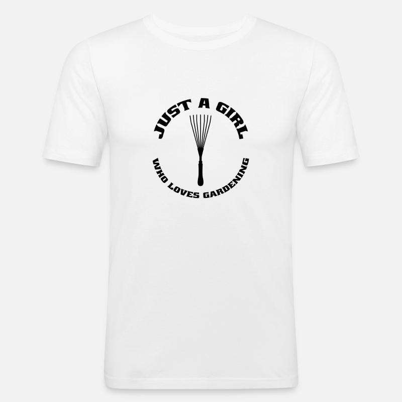 Gärtnerin Garten Mädchen Obstgarten Hobbygärtner - Männer Slim Fit T-Shirt - Weiß