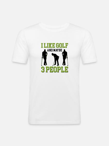Golf Golfing - T-shirt près du corps Homme - blanc