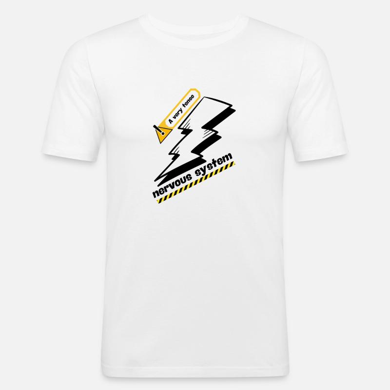 Angespanntes Nervensystem - Männer Slim Fit T-Shirt - Weiß