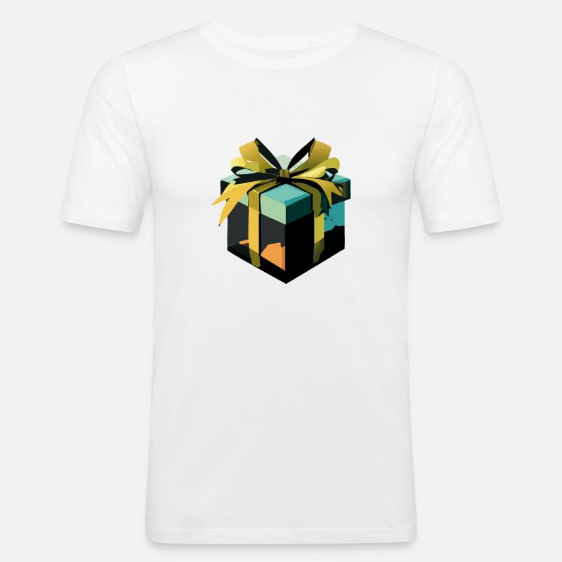 Geschenk - Männer Slim Fit T-Shirt - Weiß