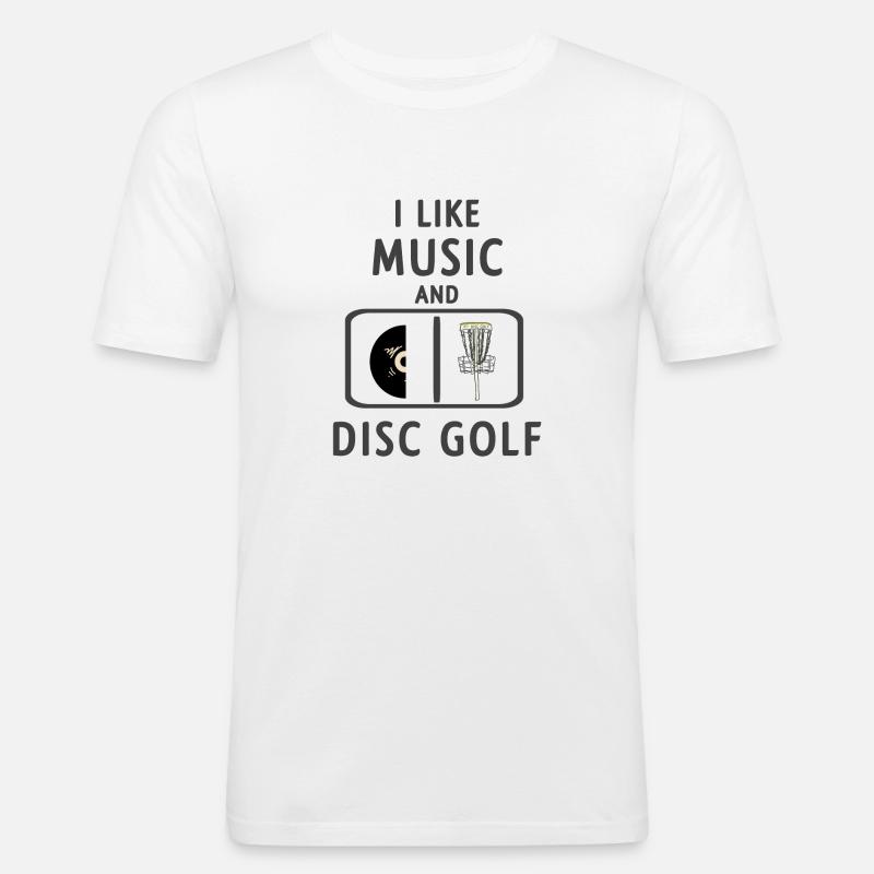 Disc golf - Herre Slim Fit T-Shirt - hvid