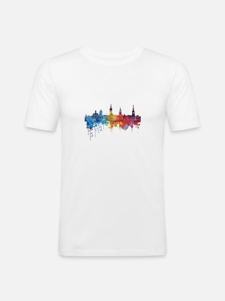 Alkmaar - Männer Slim Fit T-Shirt - Weiß