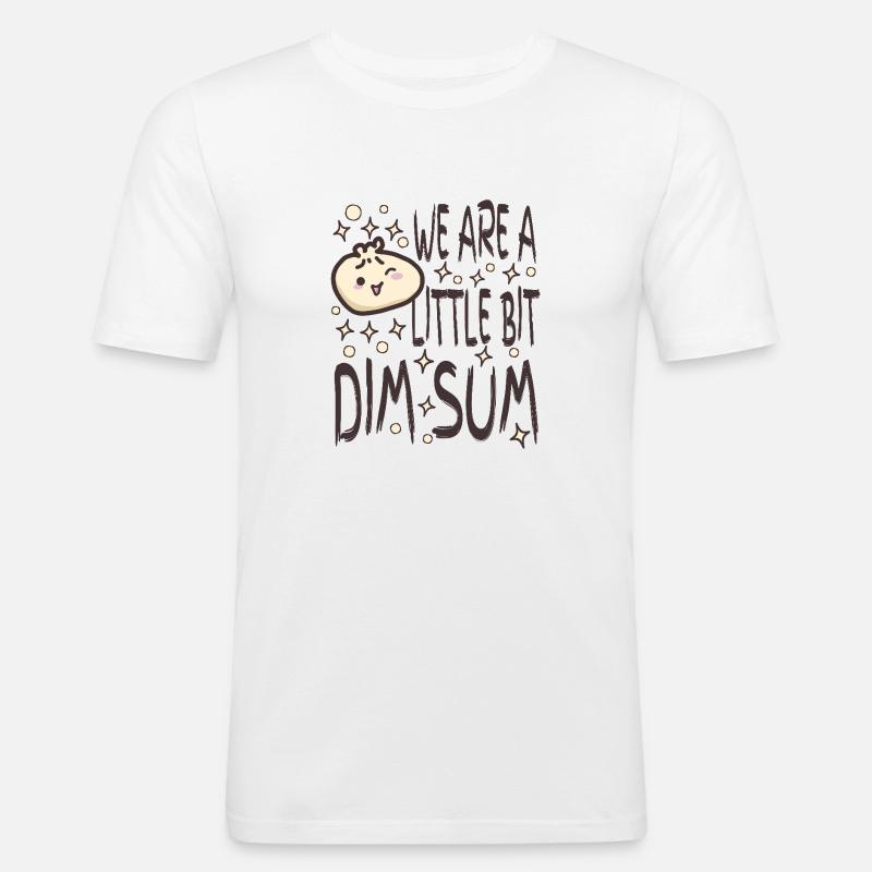 Ein bisschen Dim Sum - Männer Slim Fit T-Shirt - Weiß