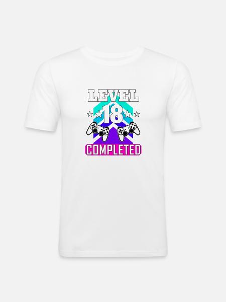 18 Birthday - Men's Slim Fit T-Shirt - white