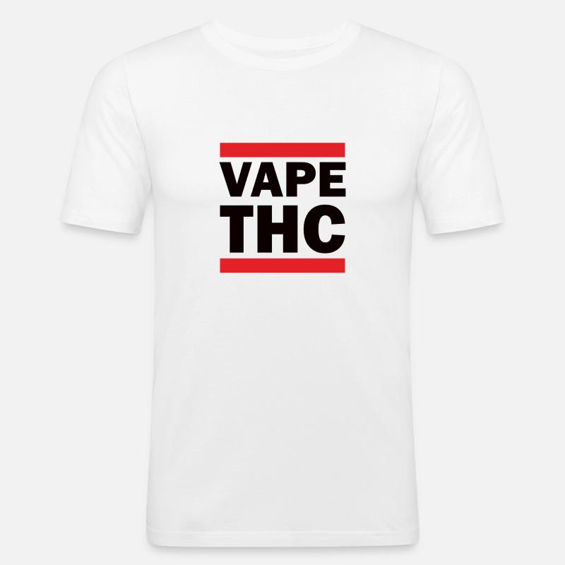 Vape THC - Männer Slim Fit T-Shirt - Weiß