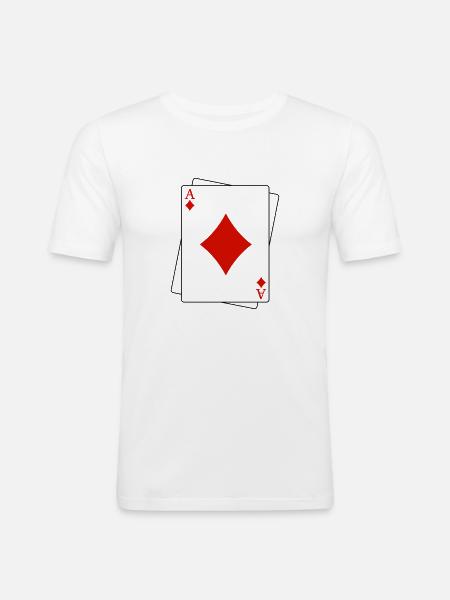 Ace of Caro - Männer Slim Fit T-Shirt - Weiß