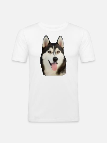 dog - Men's Slim Fit T-Shirt - white