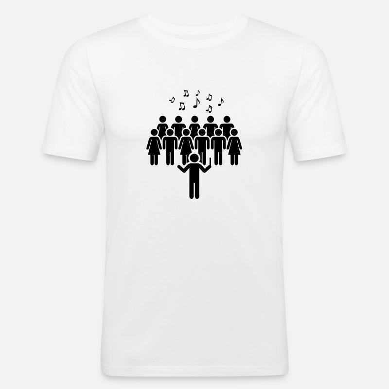 Chor - Männer Slim Fit T-Shirt - Weiß