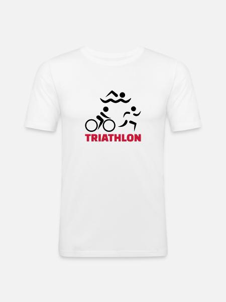 Triathlon - Men's Slim Fit T-Shirt - white