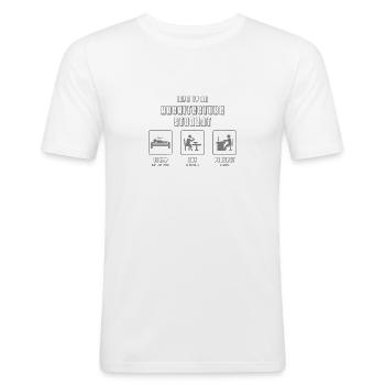 Architektur Studium - Männer Slim Fit T-Shirt - Weiß - Vorne - Nik (191cm)