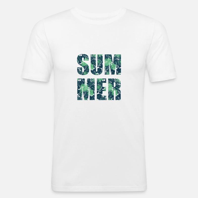 summer - Men's Slim Fit T-Shirt - white