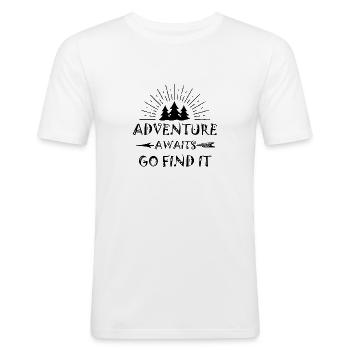 Voyage - T-shirt près du corps Homme - blanc - Devant - Nik (191cm)