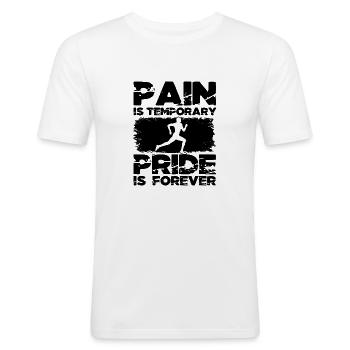 course - T-shirt près du corps Homme - blanc - Devant - Nik (191cm)