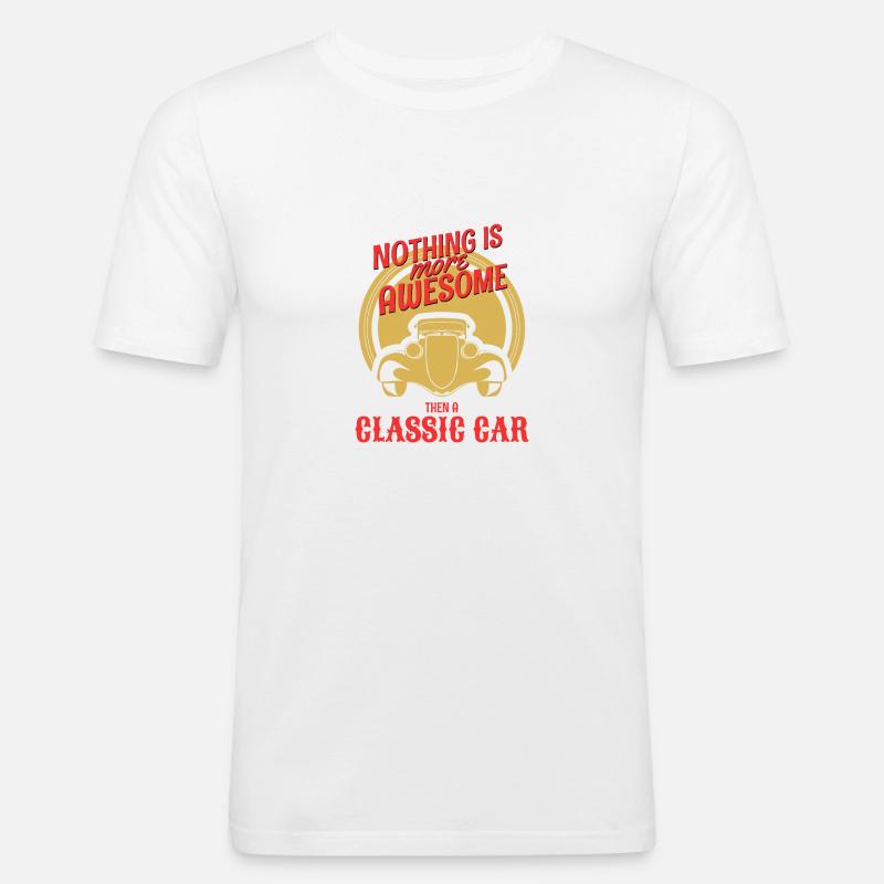 Klassisches Auto, Geschenk, Geschenkidee - Männer Slim Fit T-Shirt - Weiß