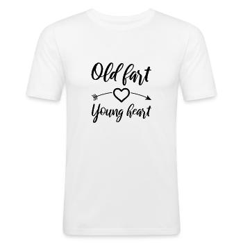 Fødselsdag 50 år - Herre Slim Fit T-Shirt - hvid - Foran - Nik (191cm)