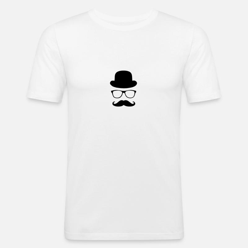 Bart Schnauzer Beard men style - Männer Slim Fit T-Shirt - Weiß
