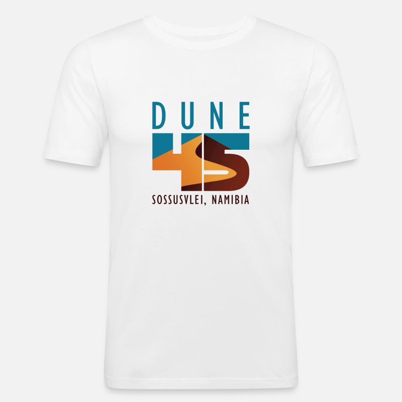 Dune 45 - Sossusvlei, Namibia - Männer Slim Fit T-Shirt - Weiß