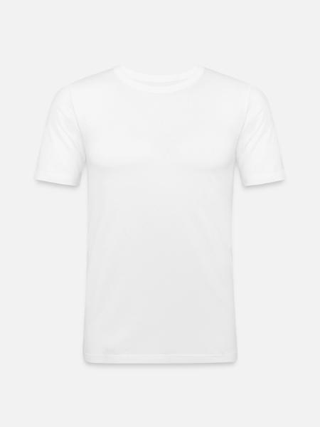 Bicyclette - T-shirt près du corps Homme - blanc