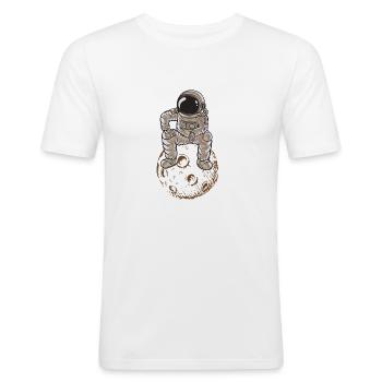 NASA - T-shirt près du corps Homme - blanc - Devant - Nik (191cm)