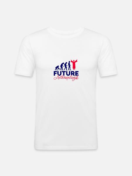 Future Antropologist - Men's Slim Fit T-Shirt - white