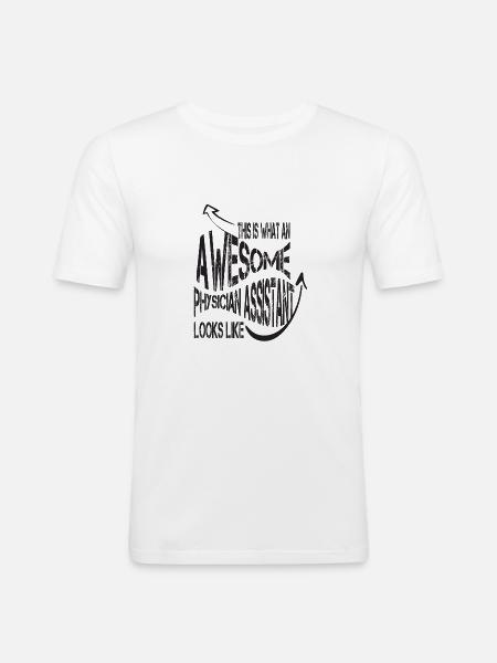 Sådan ser en god assisterende læge ud - Herre Slim Fit T-Shirt - hvid