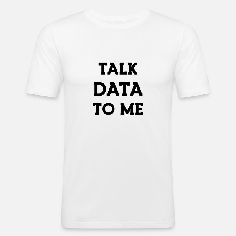 Data Science Statistics Data Scientist - T-shirt près du corps Homme - blanc