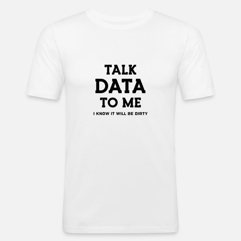 Data Science Statistics Data Scientist - T-shirt près du corps Homme - blanc