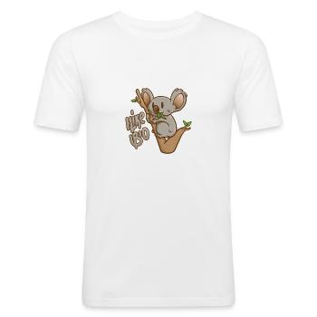 Koala I Like Bio - Men's Slim Fit T-Shirt - white - Front - Nik (191cm)